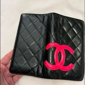 Chanel long matesse wallet hot pink